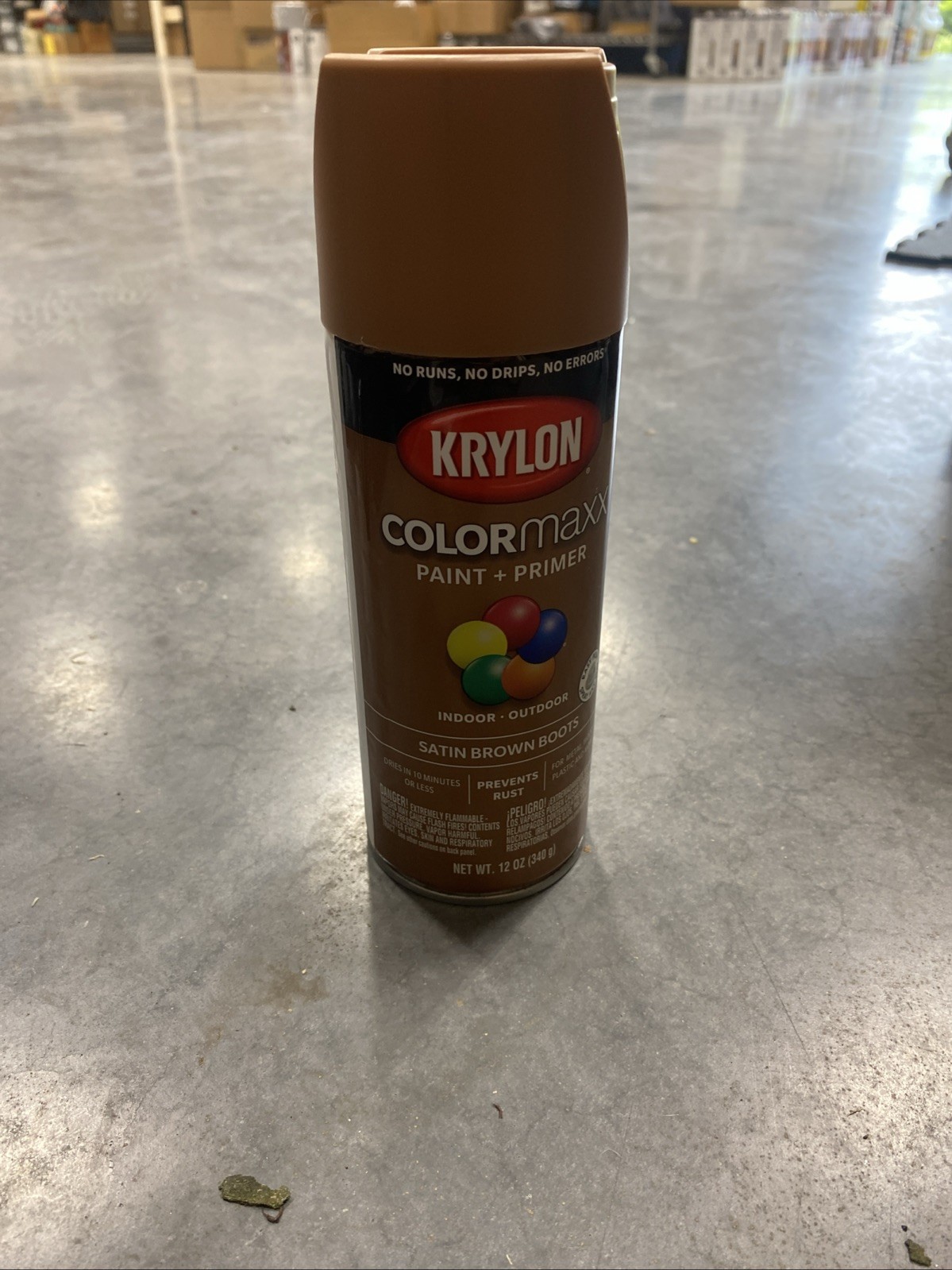 Krylon COLORmaxx Satin Brown Boots 12oz Fast Dry Paint for All Surfaces
