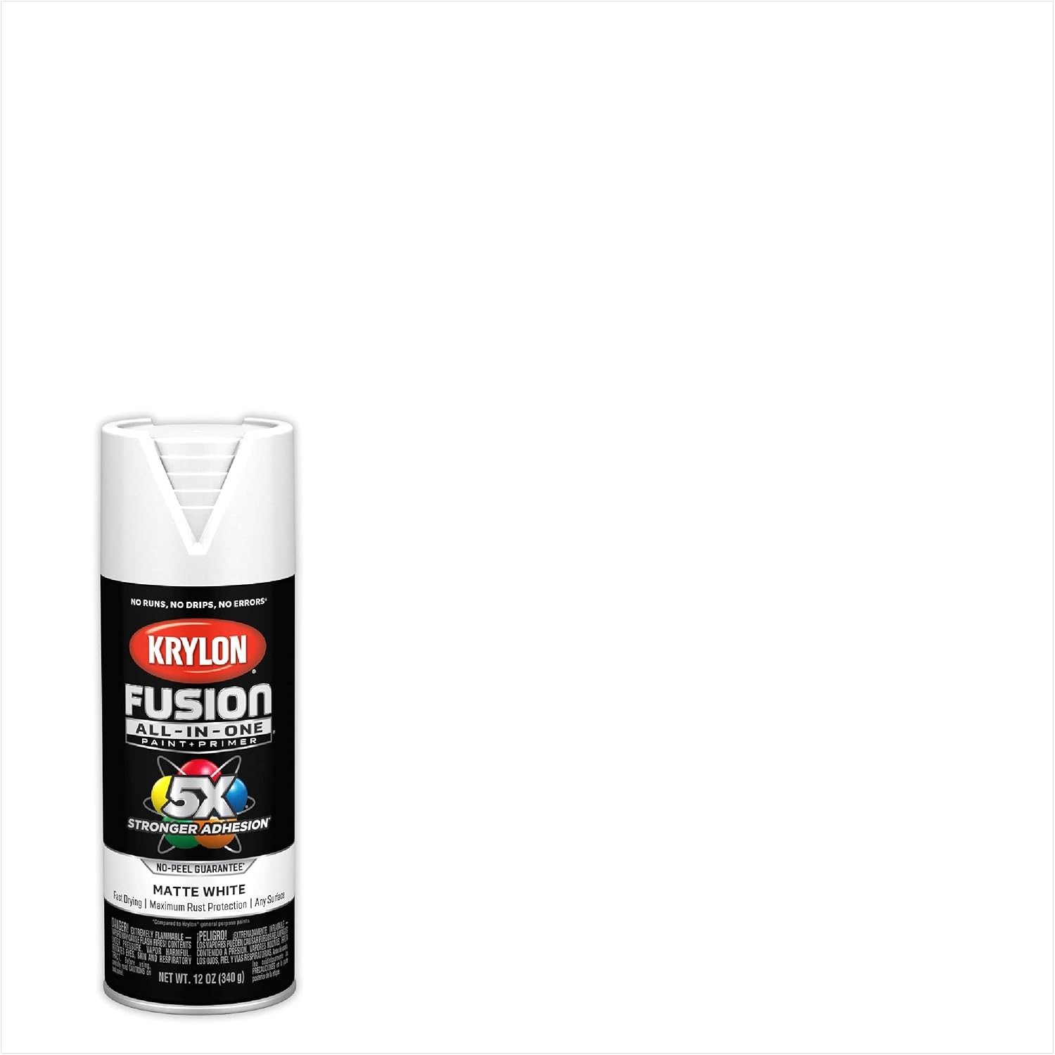 Versatile Aerosol Spray Paint, Matte White Finish, 12oz – Indoor & Outdoor