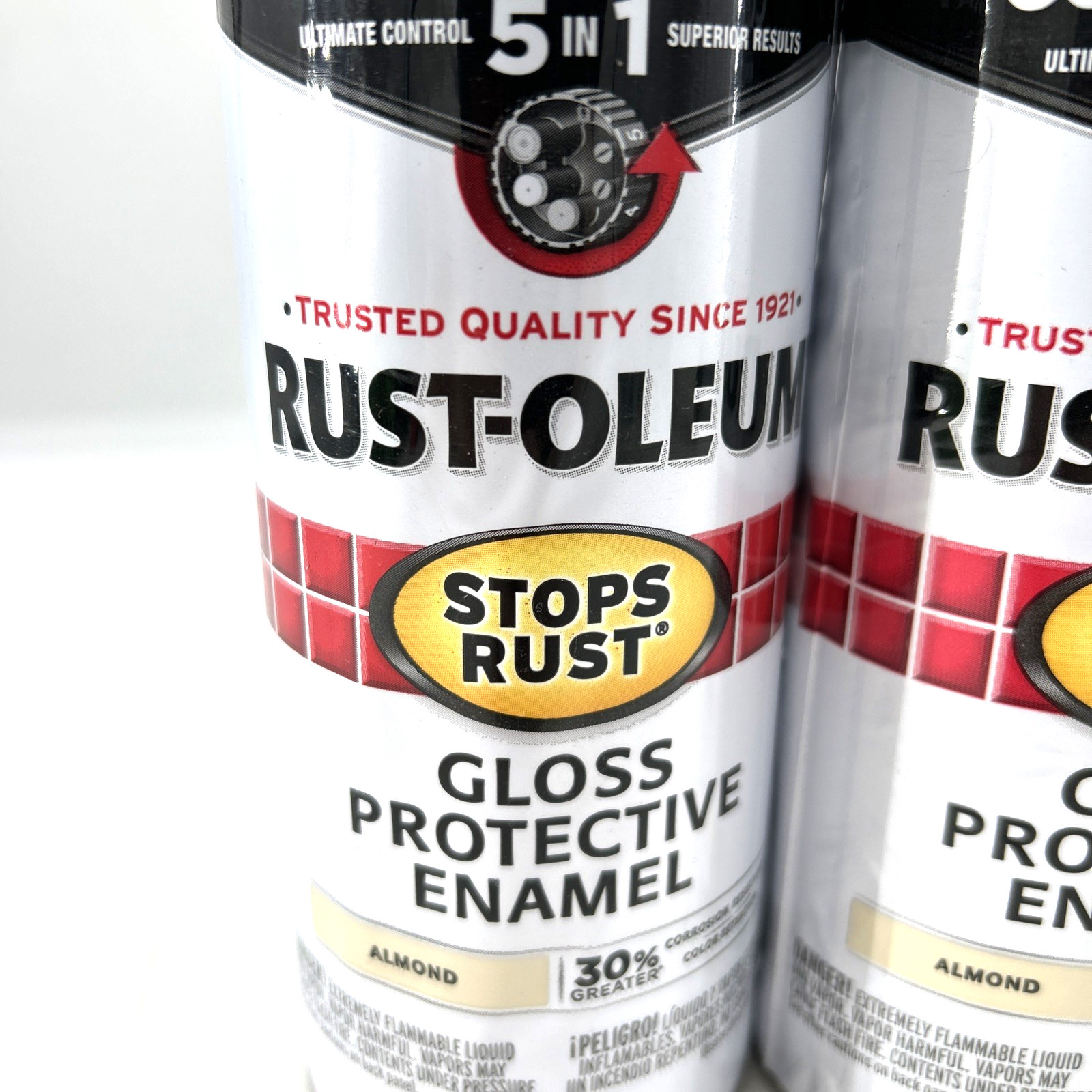 Rust-Oleum Gloss Protective Enamel 12oz Spray Paint Lot Of 2 Almond