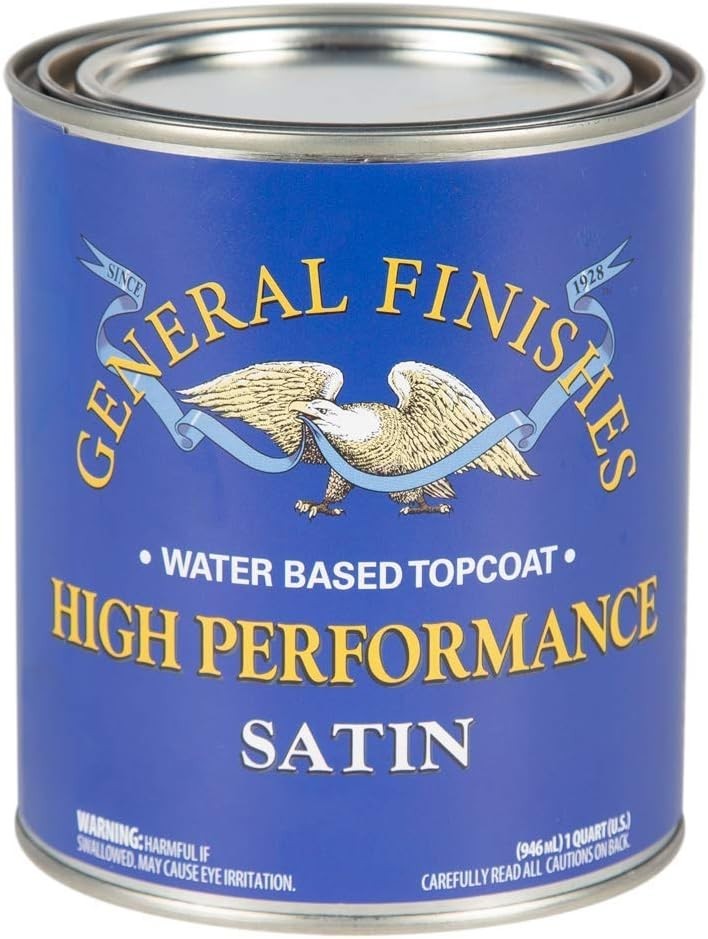 High Performance Water Based Topcoat, 1 Quart, Satin