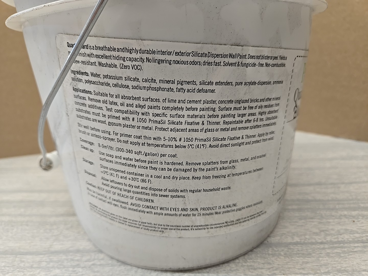 PermaTint QuartzGuard Interior/Exterior Paint For Brick/Stone- Black- 1 Gallon