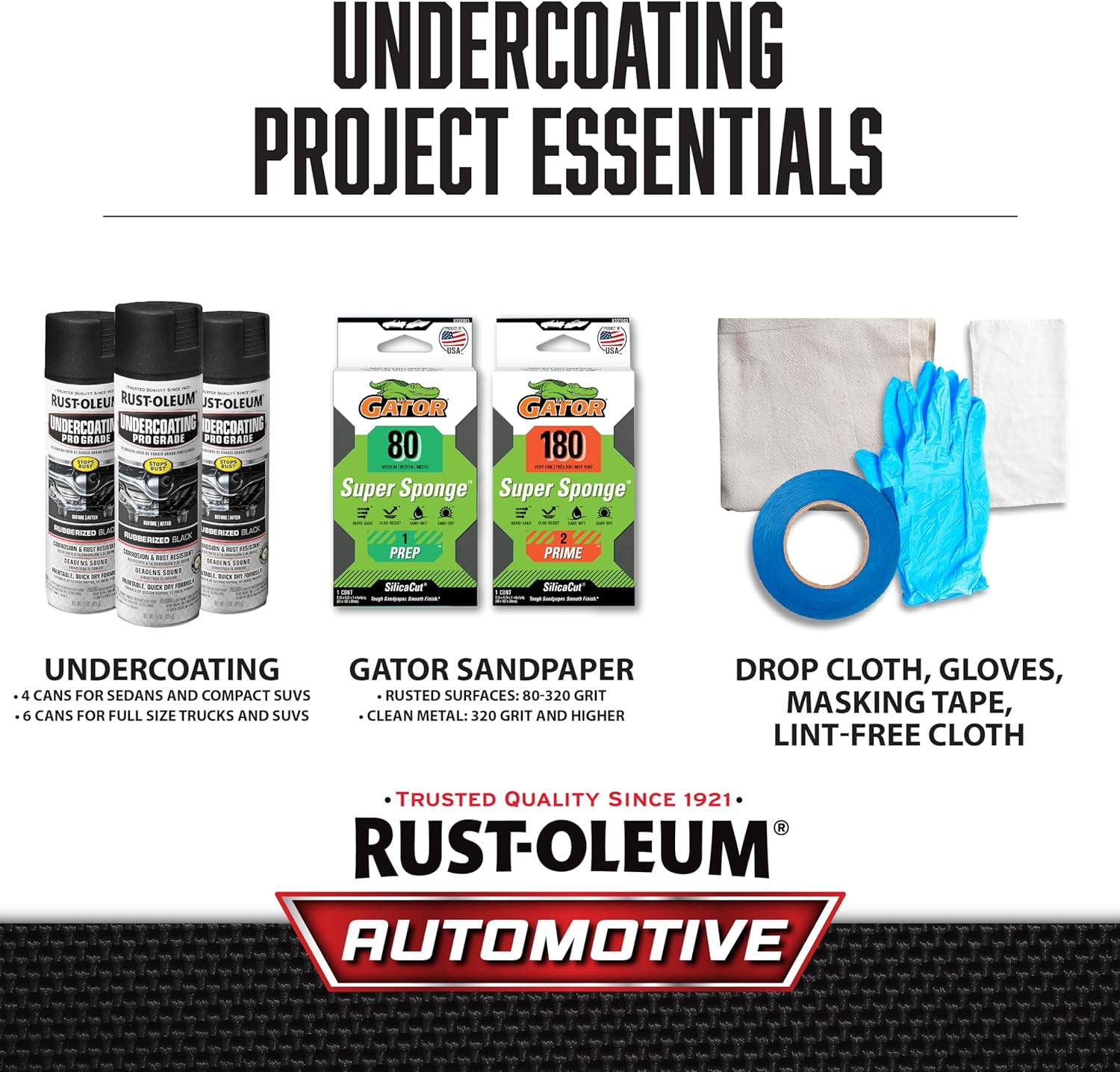 248656 Professional Grade Rubberized Undercoating Spray, 15 Oz, Black