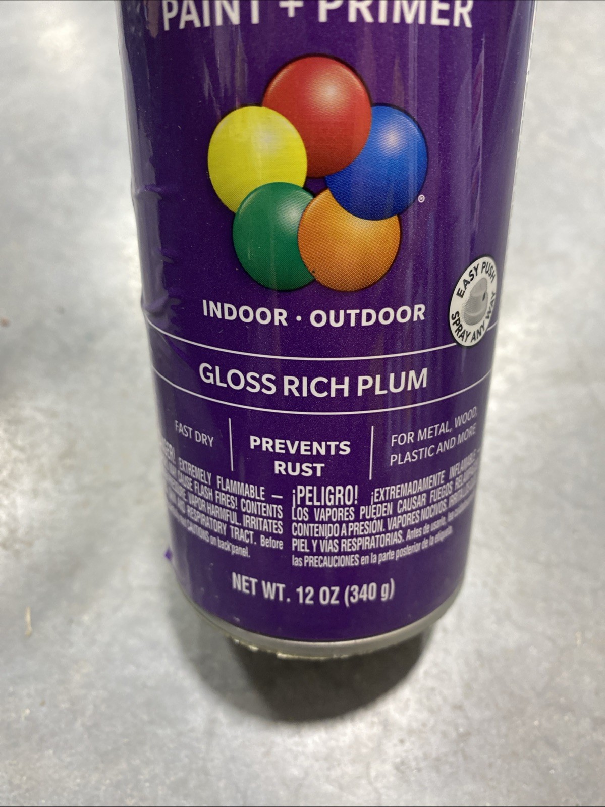 Krylon COLORmaxx Rich Plum 12 Oz Fast Dry Spray Paint for Indoor and Outdoor Use