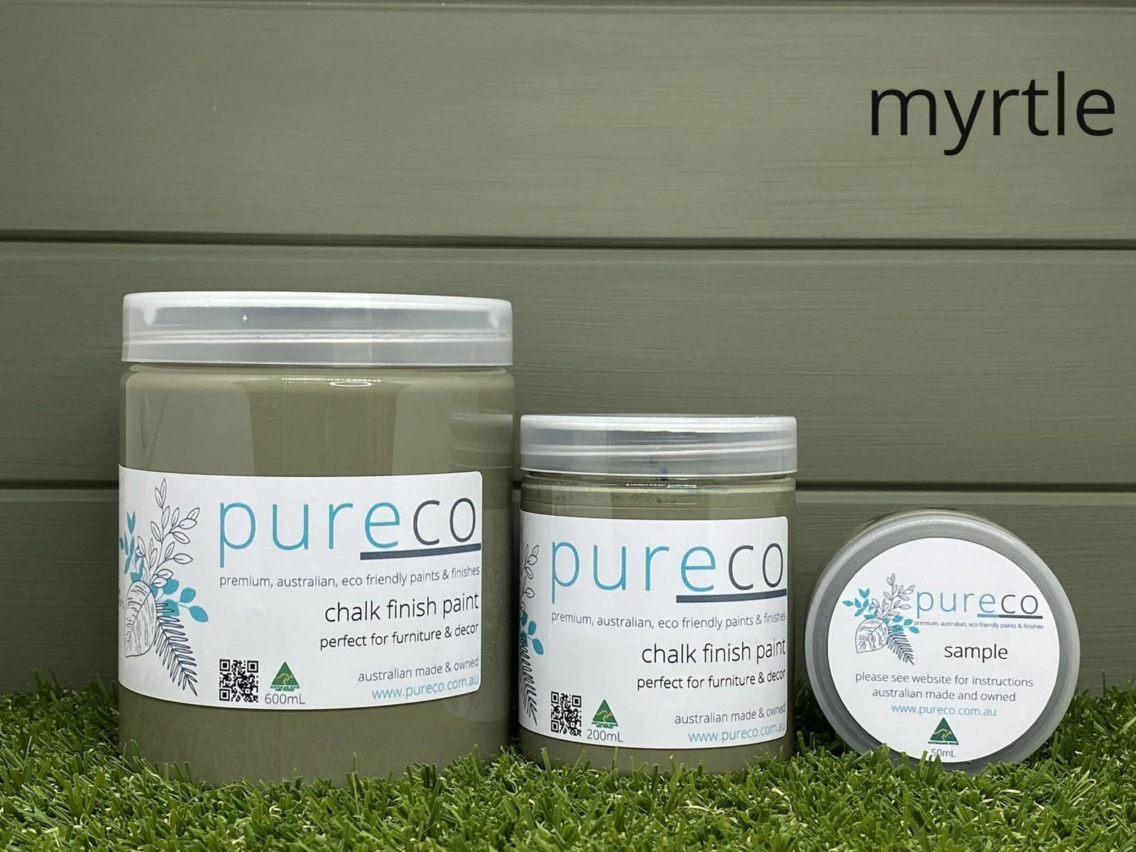 MYRTLE | Pureco Paints USA | sage green | Chalk Finish Paint | Furniture Paint