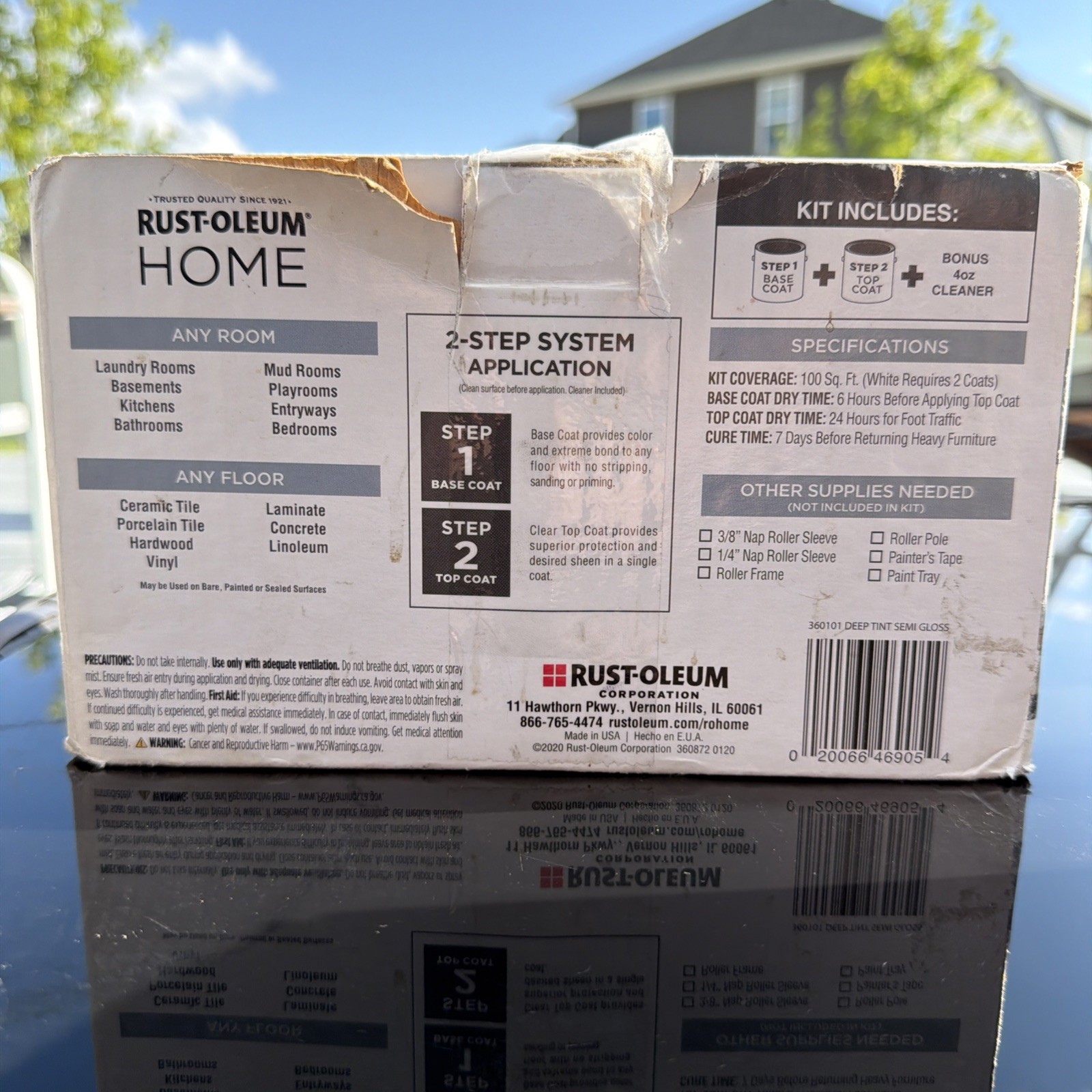 Rust-Oleum 360101 Home Deep Base/ Semi-Gloss Top-Coat New