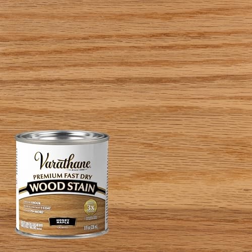 Premium Fast Dry Wood Stain | 1 Hour Dry 0.25 Quart (Pack of 1) Honey Maple