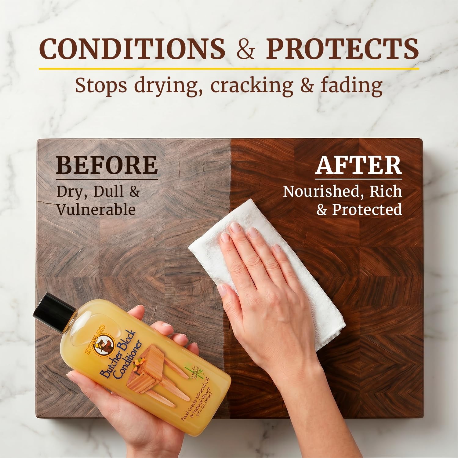Howard Products Butcher Block 12 Fl Oz (Pack of 1), Conditioner