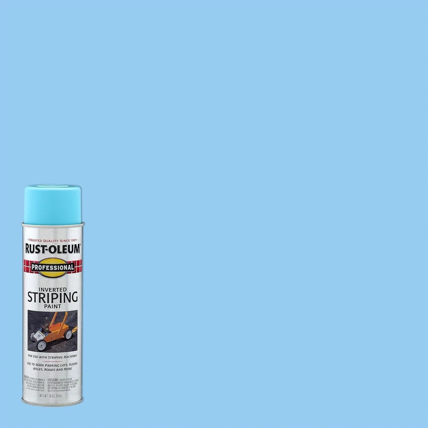 Rust-Oleum 2526838 Professional Inverted Striping Spray Paint, 18 oz, Blue