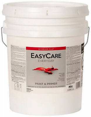 EasyCare EVDFN-5G Everyday Acrylic Interior Paint, Flat Neutral Base, 5 Gallon –
