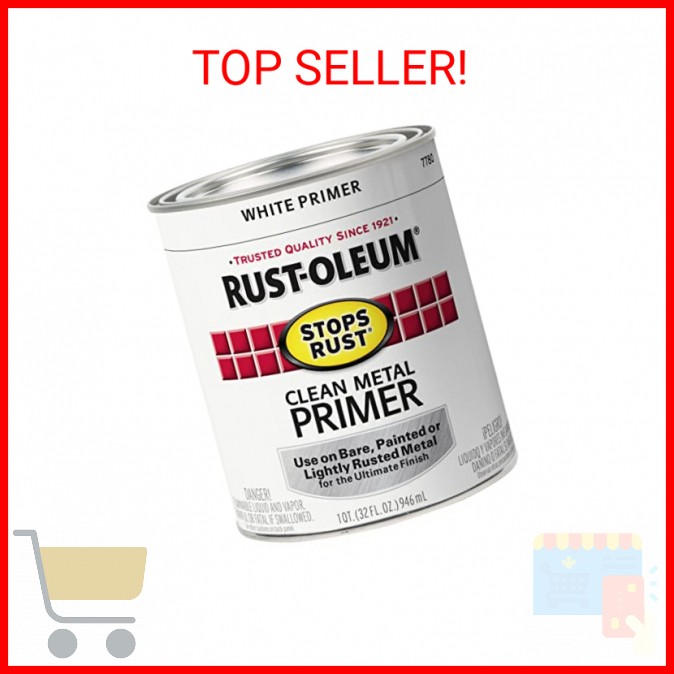 Rust-Oleum 7780502 Stops Rust Clean Metal Brush On Primer, Quart
