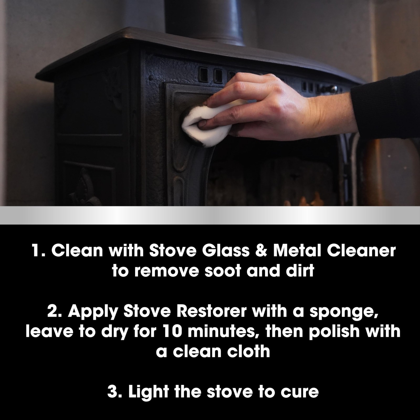 High Heat Matte Black Stove Restorer Paint | Protects Cast Iron | 8.5oz for Fire