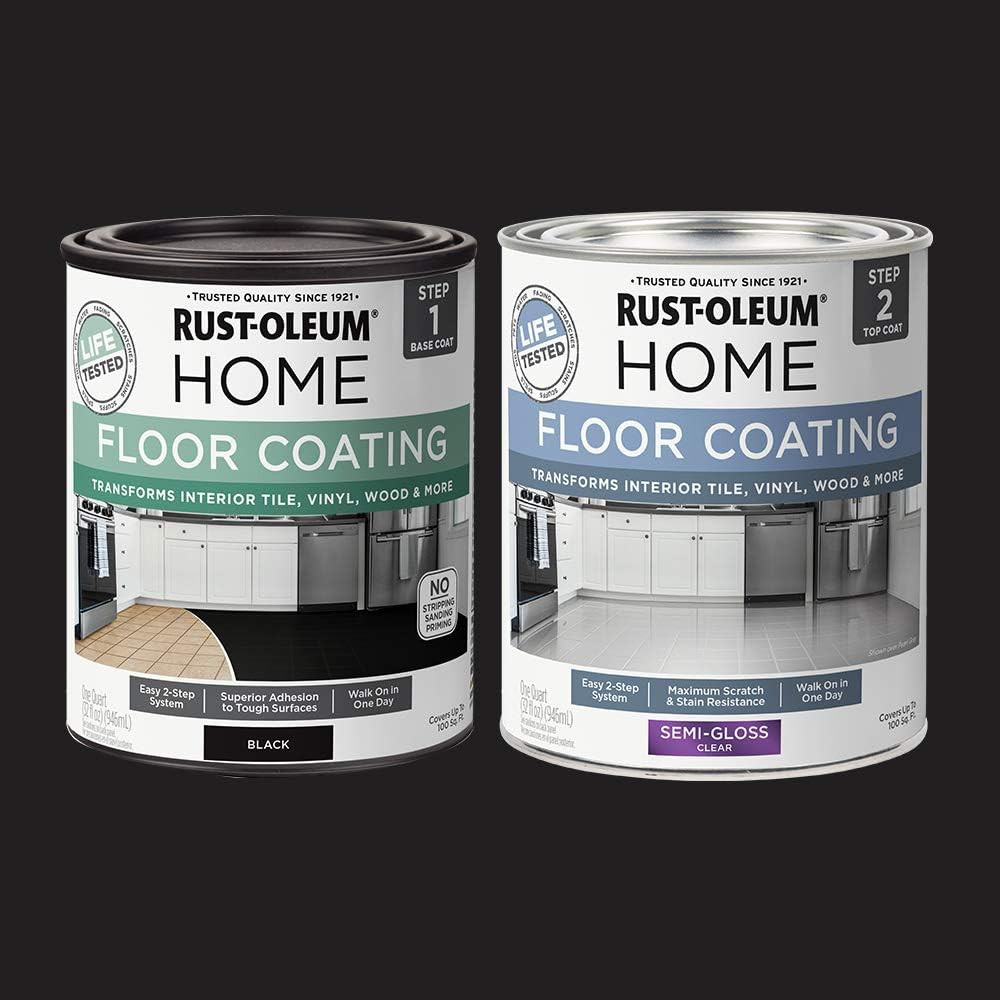 Semi-Gloss Black Home Interior Floor Coating Kit – 367605 sh