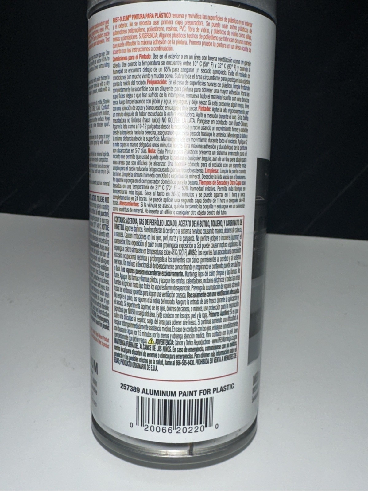 LOT OF 2-NEW RUSTOLEUM PAINT FOR PLASTIC – ALUMINUM -11oz. FREE SHIPPING