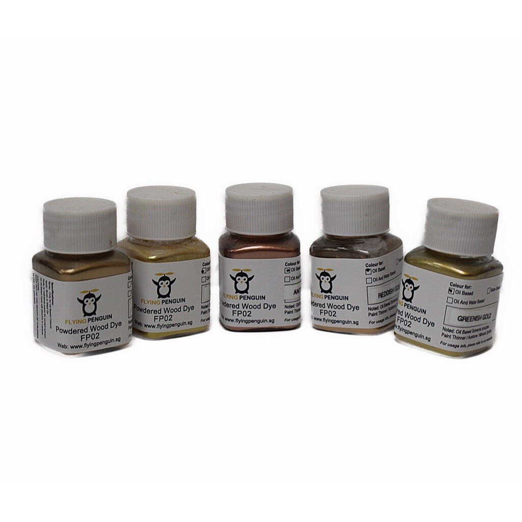 Metallic Color Powdered Wood Dye Oil Based Wood Stains Spirit Soluble 15g