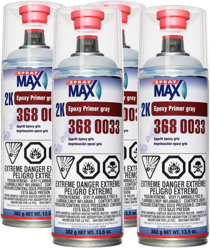 Ultimate 2K Epoxy Rust Cure Primer Gray – 4 Pack, 13.5 Oz Each