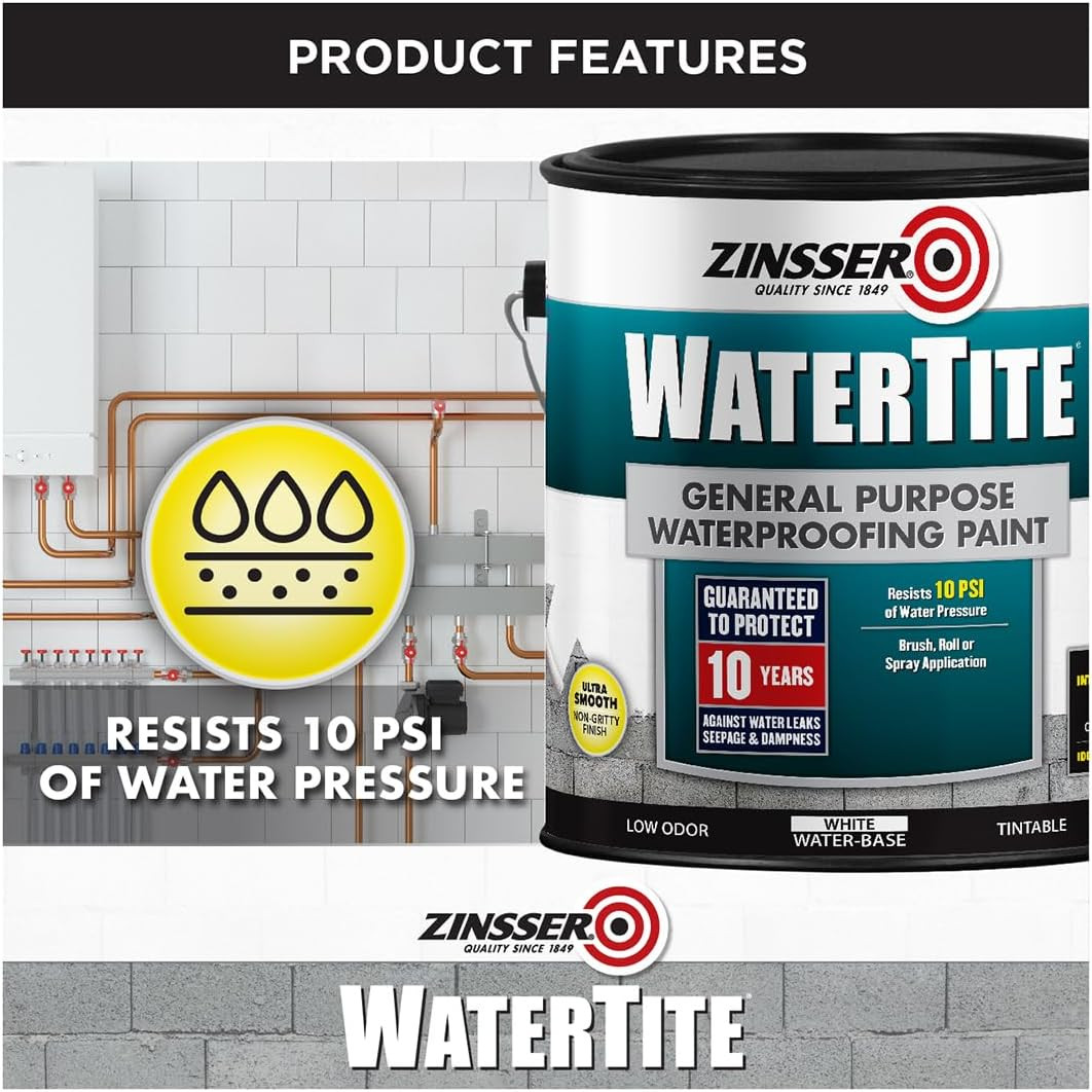 Watertite Waterproofing Paint, 5 Gallon – White General Purpose Solution