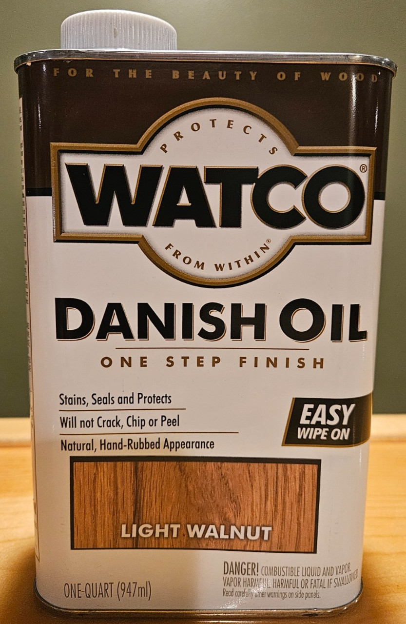 Watco 65541 Danish Oil Wood Finish, Quart, Light Walnut