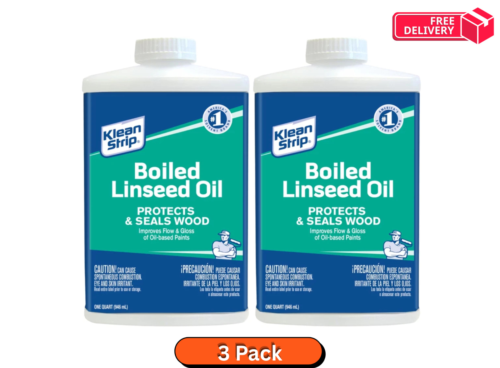 ( 2 PACK ) Klean Strip Boiled Linseed Oil Qt.