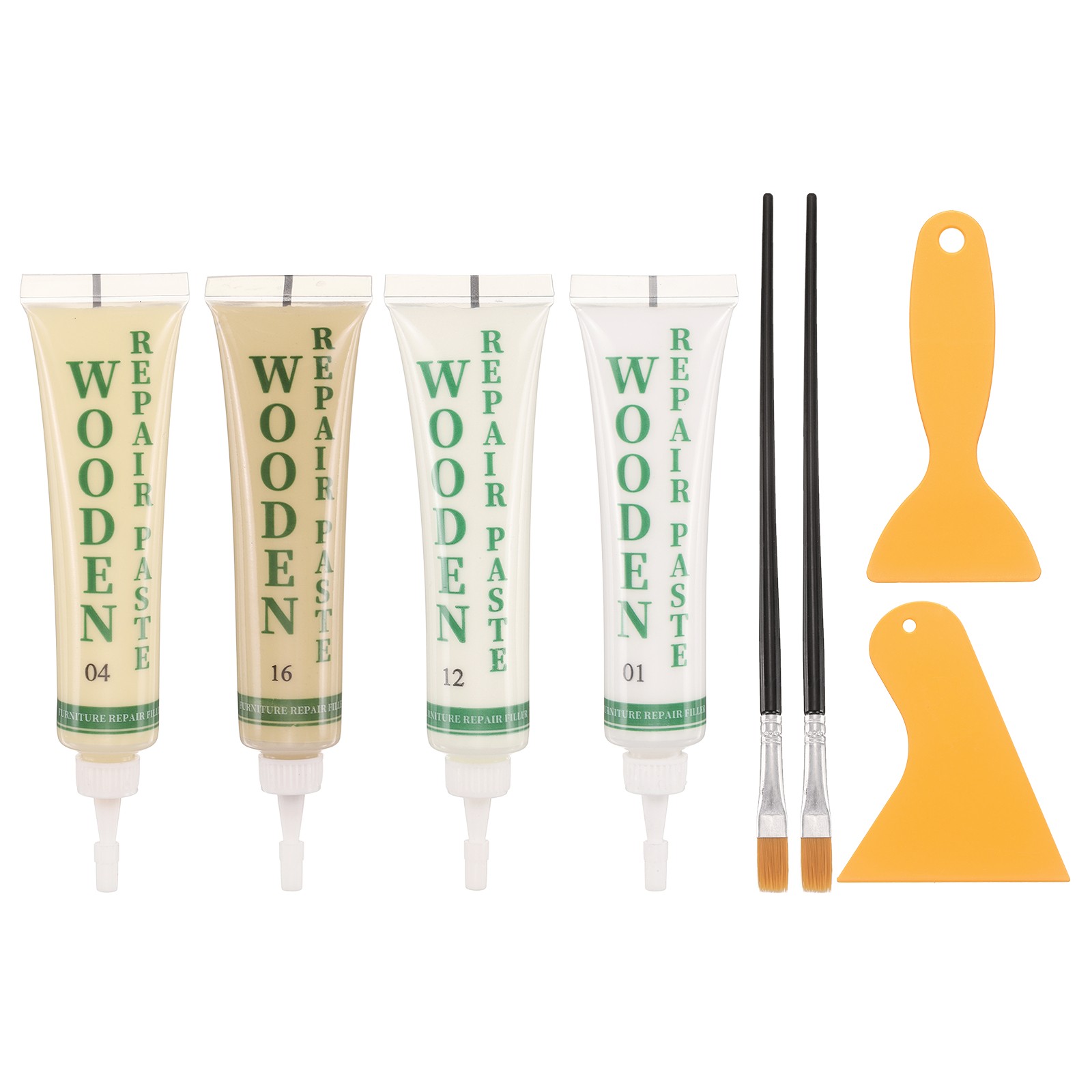 Wood Filler Kit, Furniture Repair Kit, White, Cream, Maple, Natural Cherry