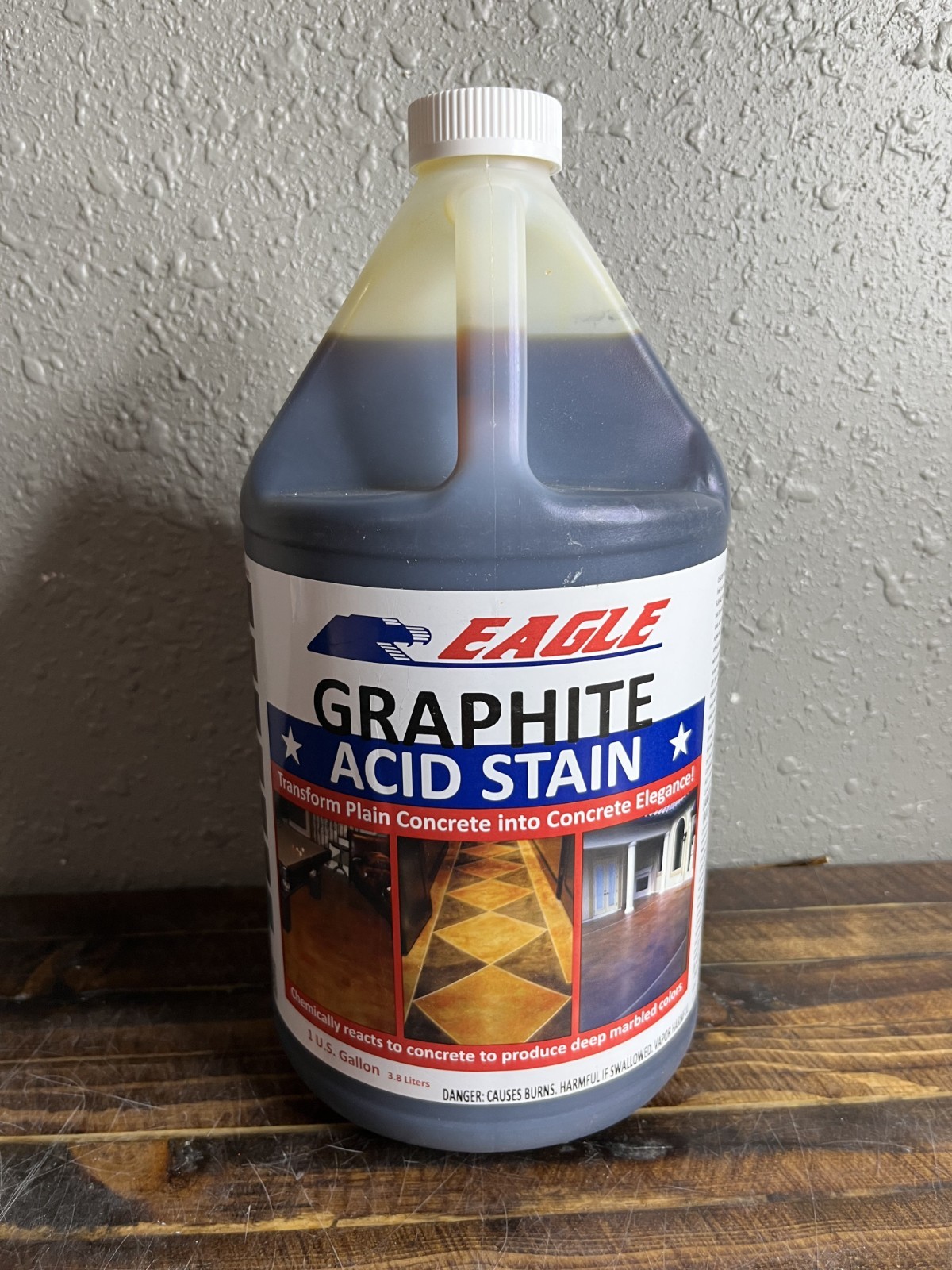 Eagle Graphite Acid Stain 1 Gallon Decorative Concrete Floor Color Professional