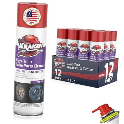 Non-Chlorinated Brake Parts Cleaner Spray, Instant Removal, Fast Drying.3fl 12