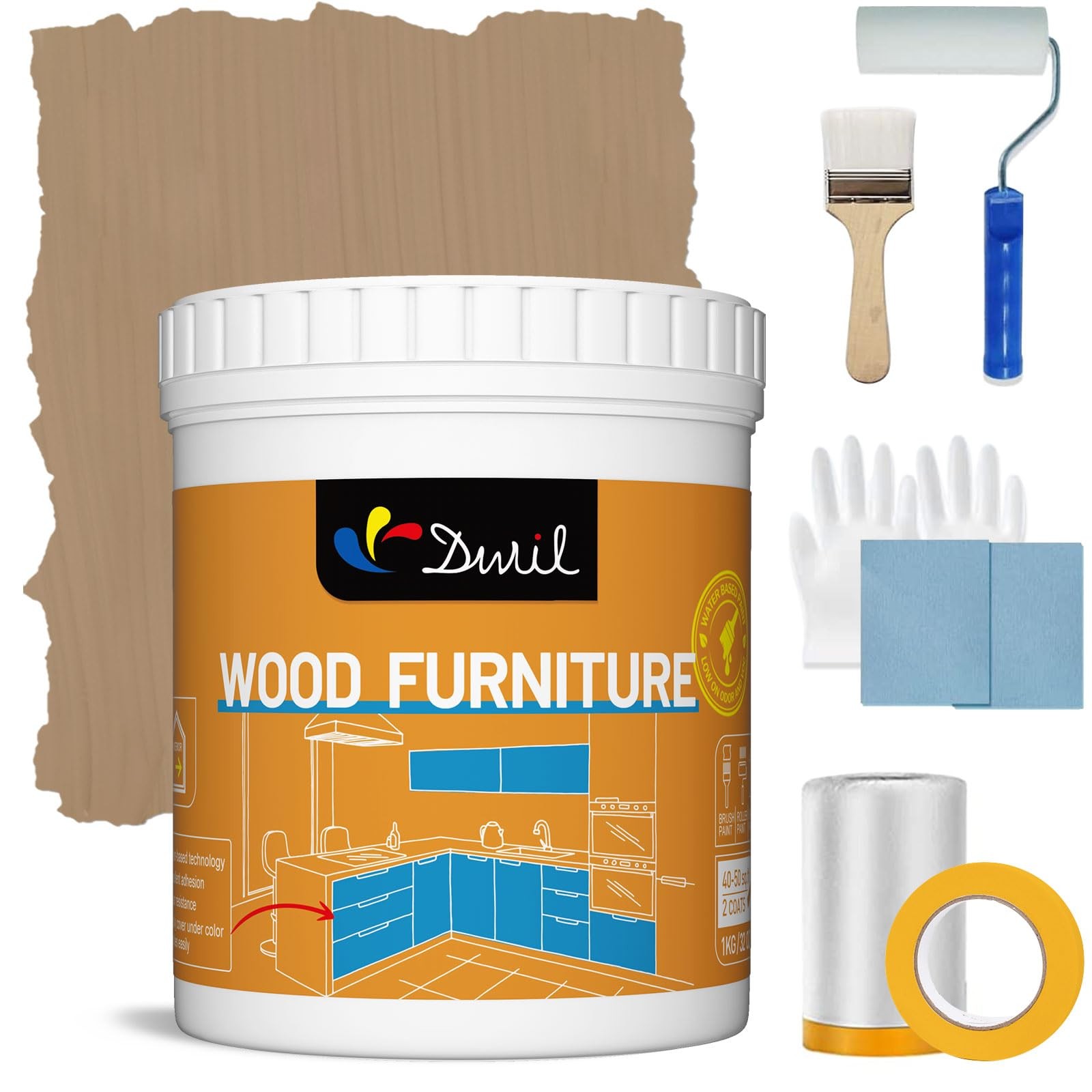 Acrylic Wood Paint for Furniture – Semi-Gloss Paint for Wood Surface Renovati…