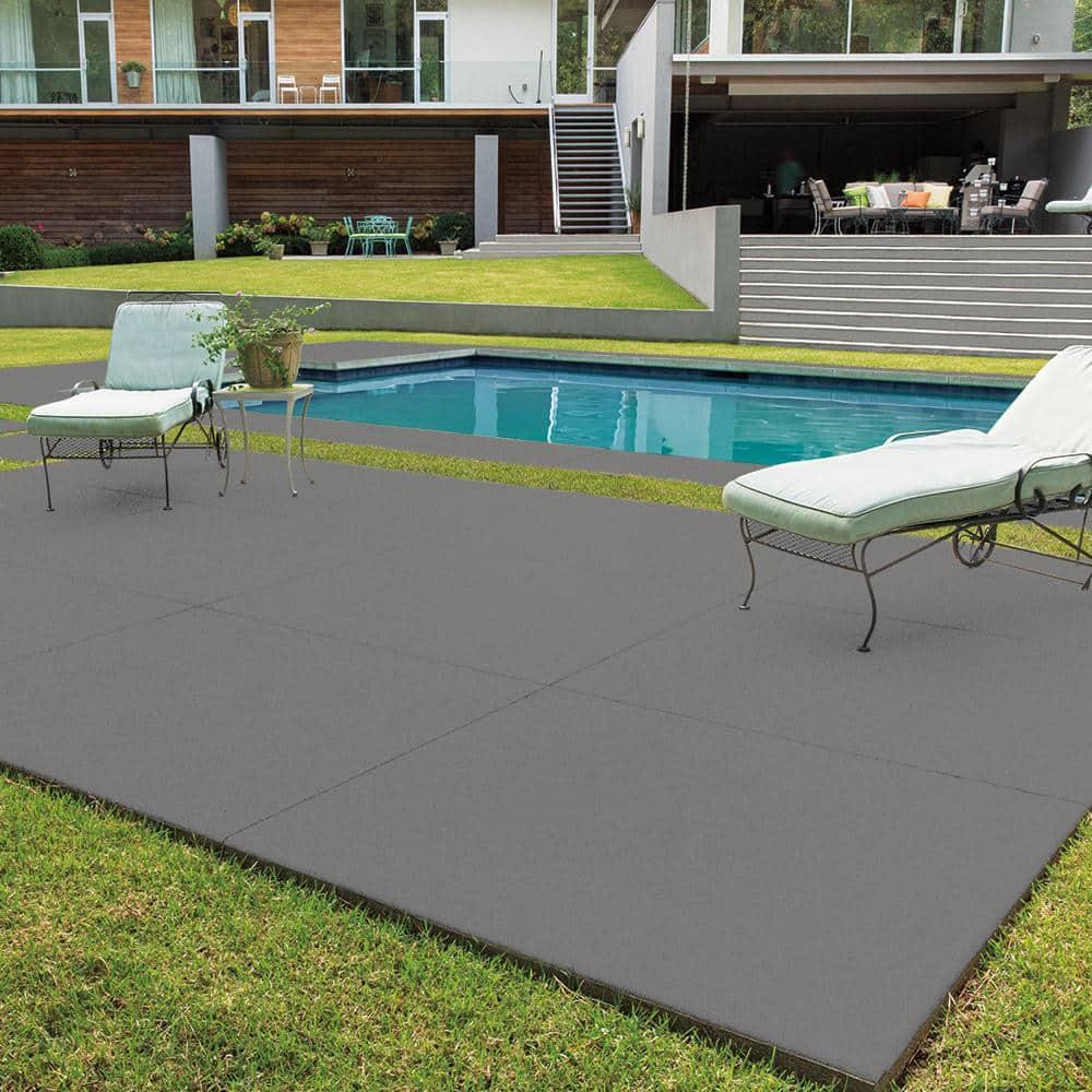 1 Gal. Gray Granite Grip Decorative Flat Interior/Exterior Concrete Floor