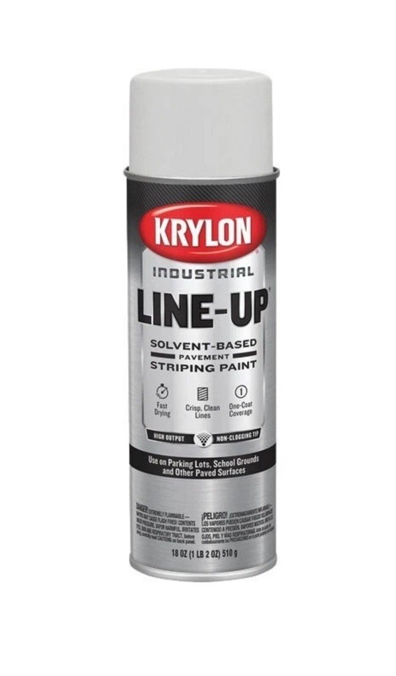 (6)-Krylon Industrial 8300 SB Highway White Striping Paint Model: K00830008