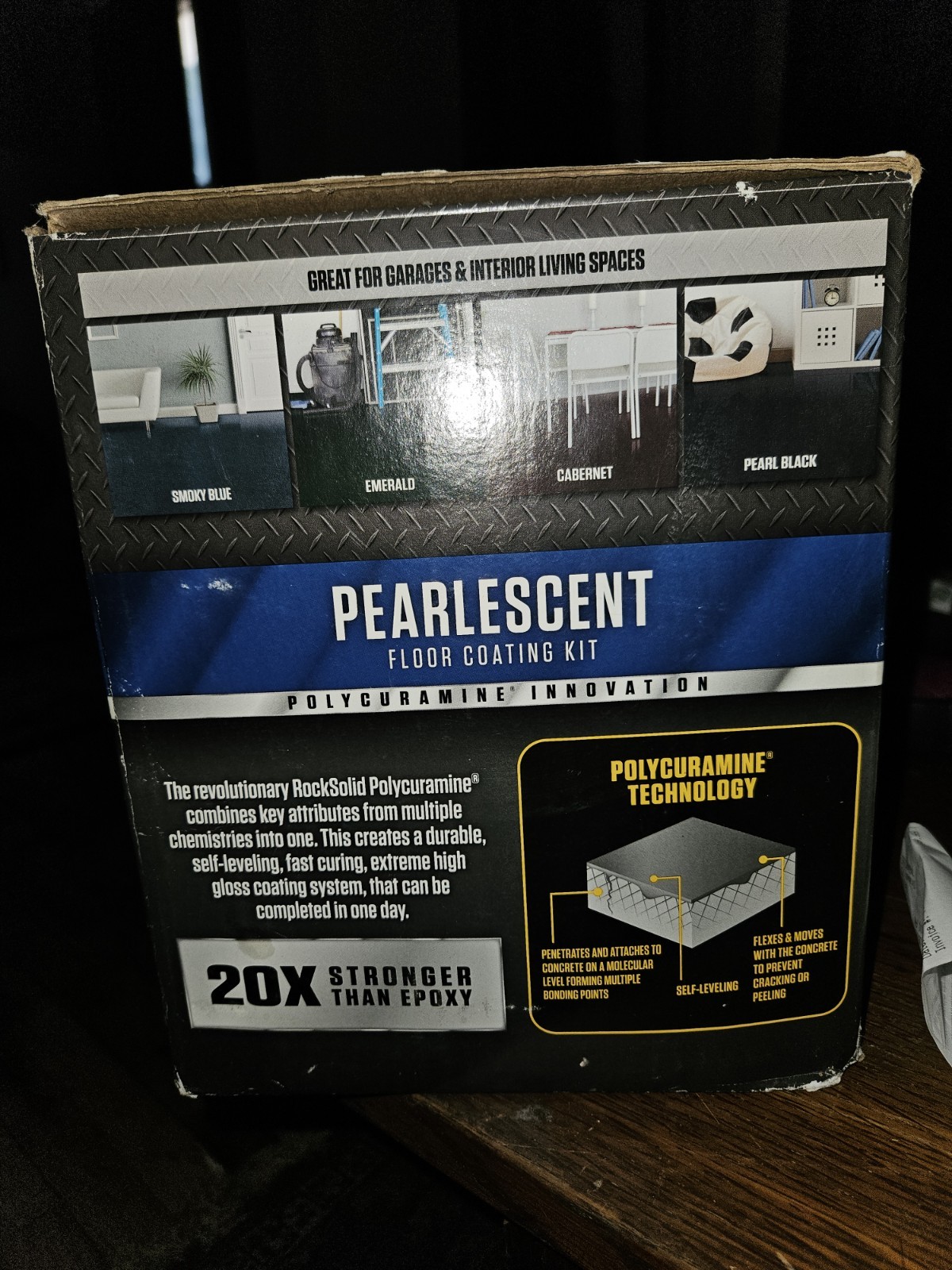 Rust-Oleum 306325 Rock-Solid Pearlescent Floor Coating Kit – Black