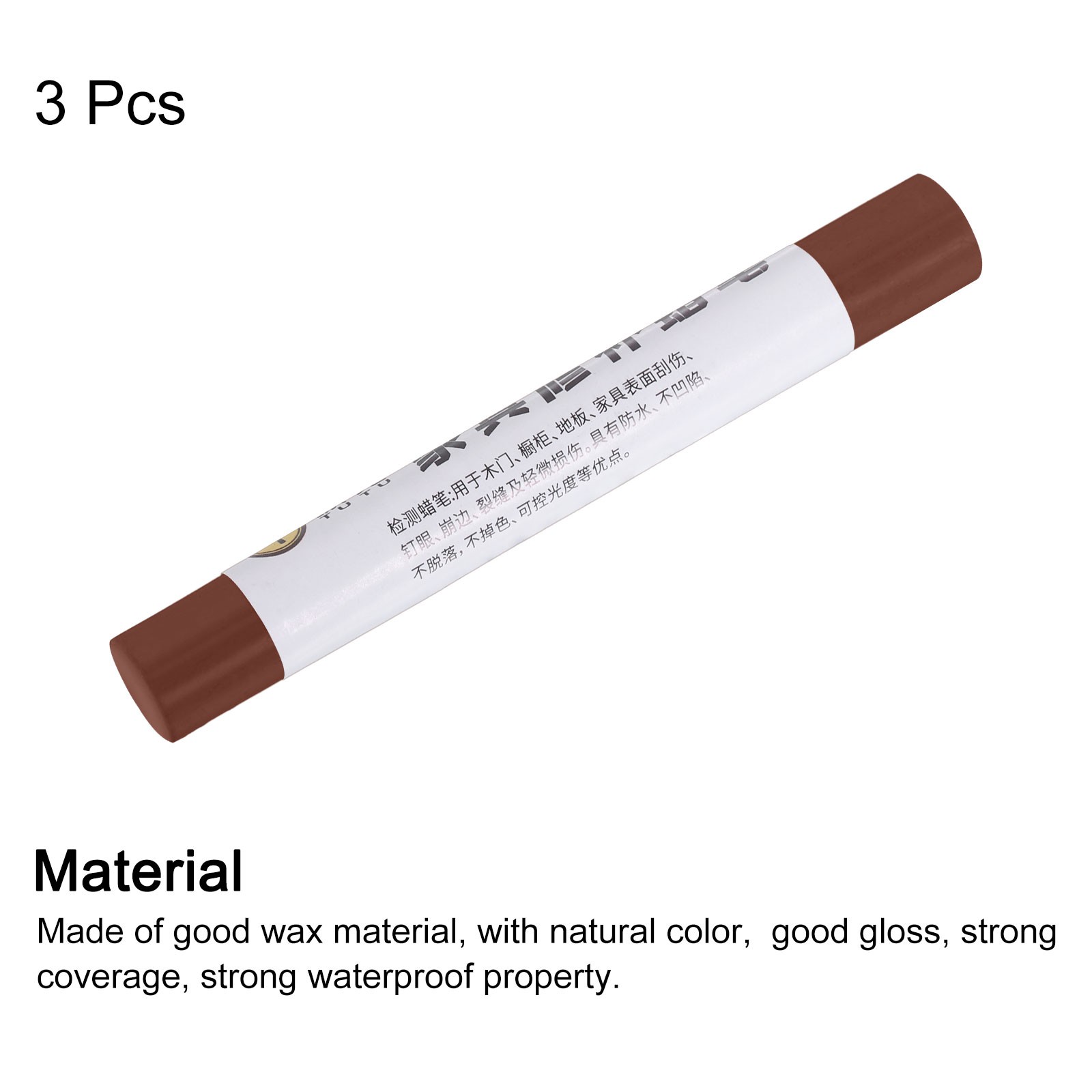 3Pcs Furniture Repair Crayons Wax Filler Stick Pen Marker Solid Cherry Red