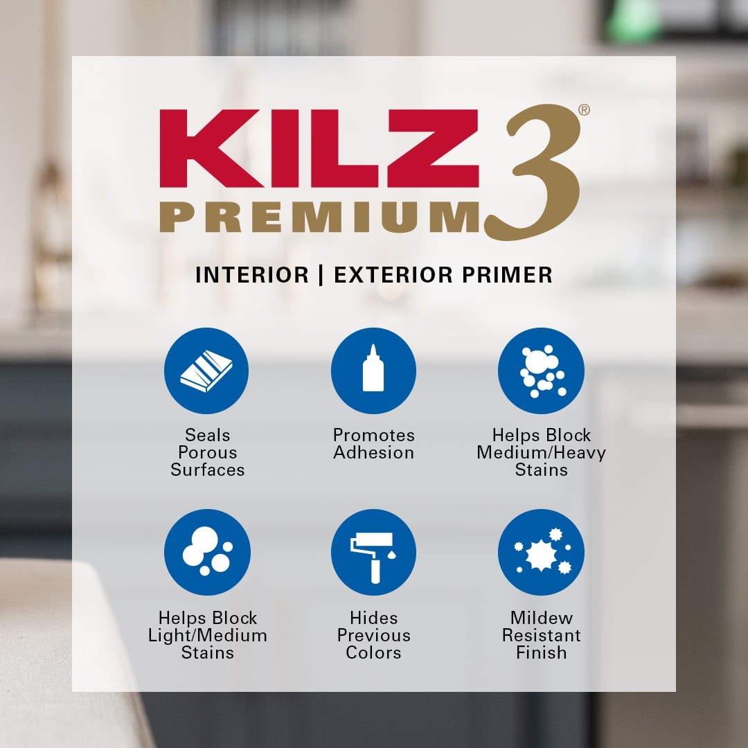 1Gal Water-Based Wall Ceiling Primer Multi-Purpose Interior Exterior Paint Base