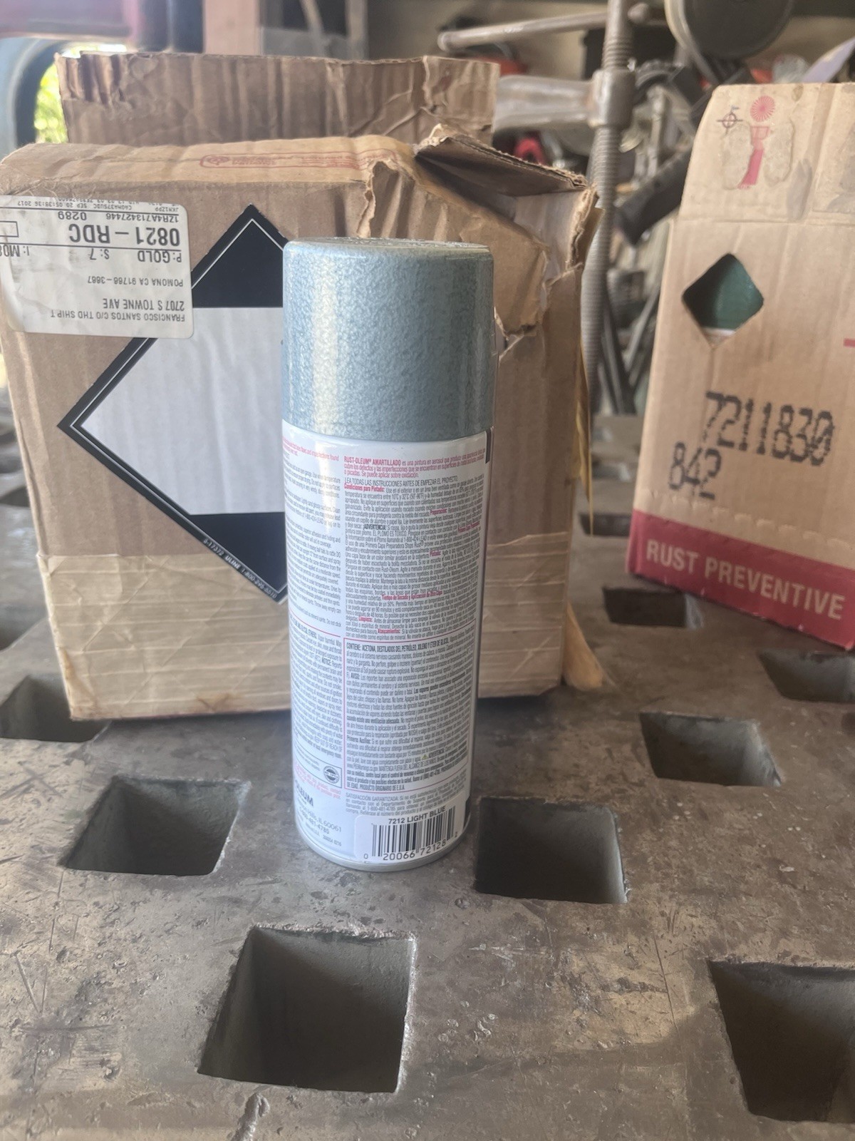 RUST-OLEUM Hammered 7212 light blue 12 oz spray can