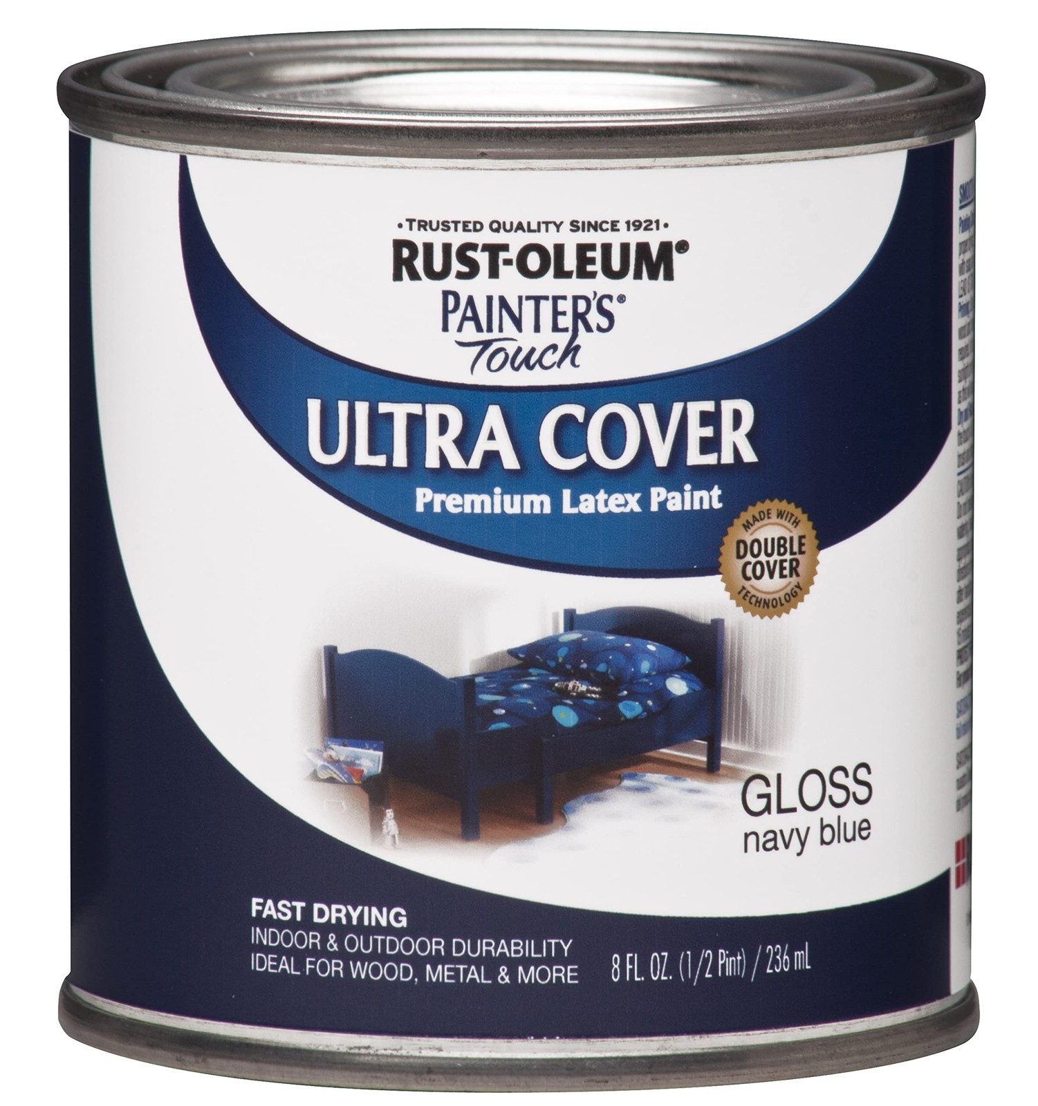 Rust Oleum Painter’s Touch Gloss Navy Blue Paint 8 Oz For Indoor Outdoor Use