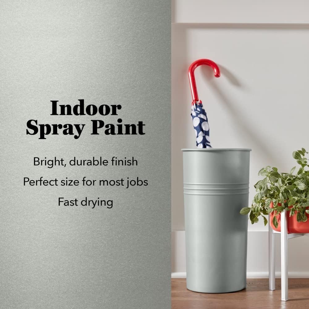 Bright and Durable 11 oz Silver Metallic Spray Paint for Interior Metal Projects