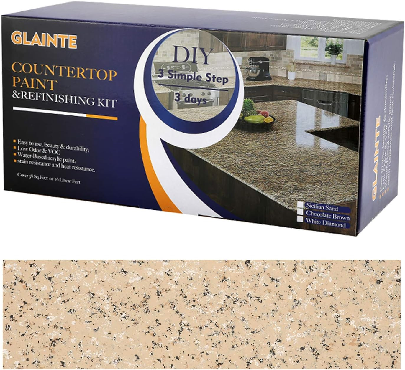 Granite Countertop Paint Kit – Sand Counter Top Refinishing Kit for Kitchen Bath