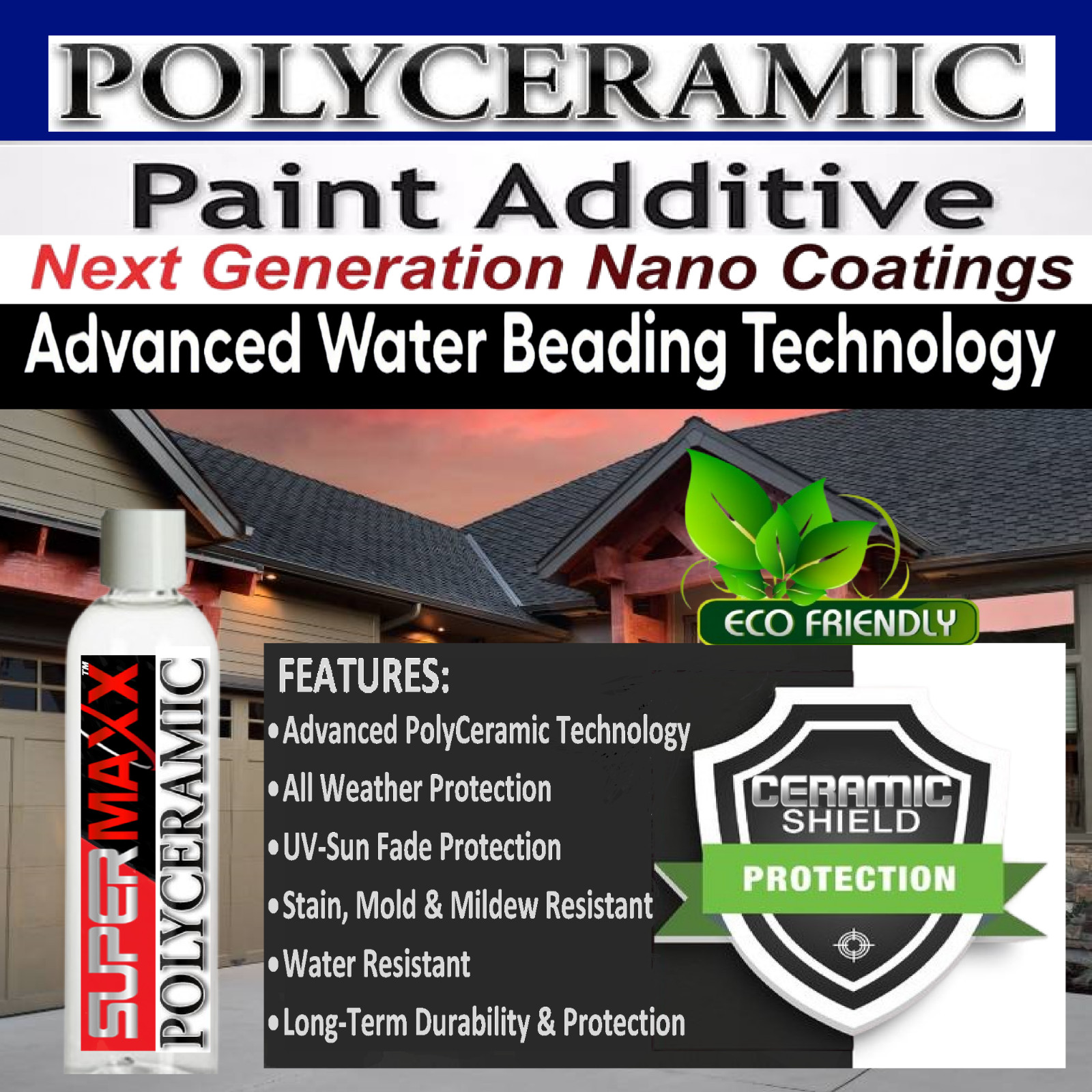 CERAMIC PAINT ADDITIVE FOR HOUSE PAINT PROVIDES LONG TERM DURABILITY PROTECTION