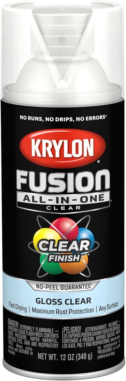 Versatile Fusion Clear Adhesive Spray Paint for Indoor/Outdoor 12 oz Glamour