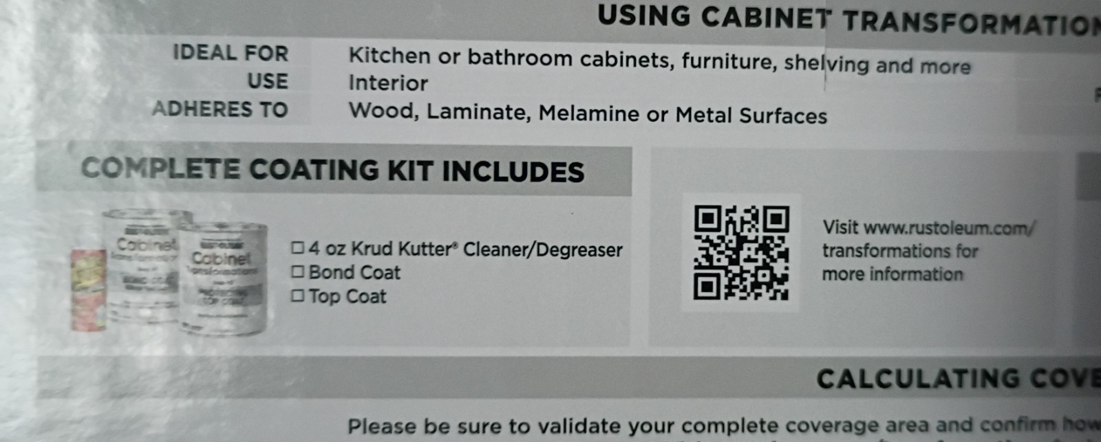 Rust-Oleum 374679 Cabinet Transformations System Coating Midtone Tint Base