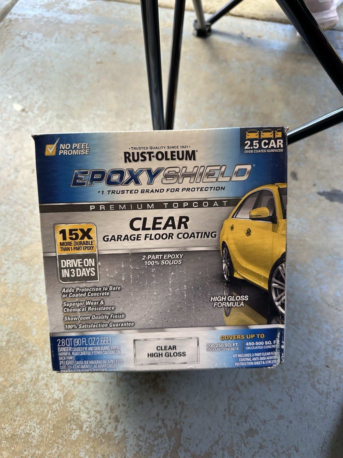 New Rust-Oleum 292514 EpoxyShield Clear Coat 90 oz. Up to 2.5 car garage