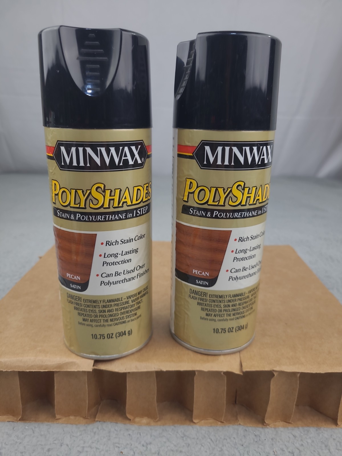 2x Minwax Polyshades Pecan Stain & Polyurethane 1 Step 10.75 Oz Satin