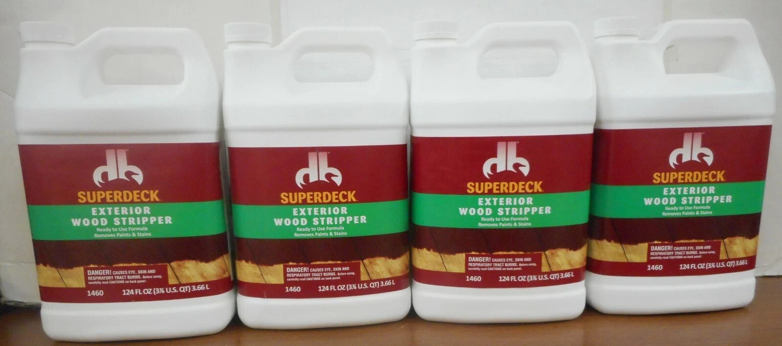 LOT OF 4 – SUPERDECK EXTERIOR WOOD STRIPPER 124FL OZ EACH