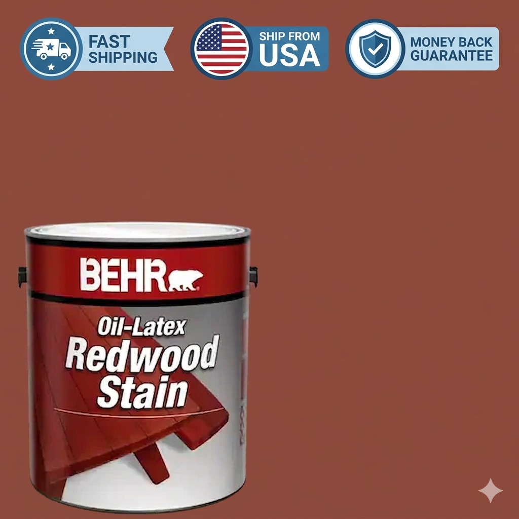 1 Gal. Redwood Solid Color Oil-Latex Exterior Wood Stain