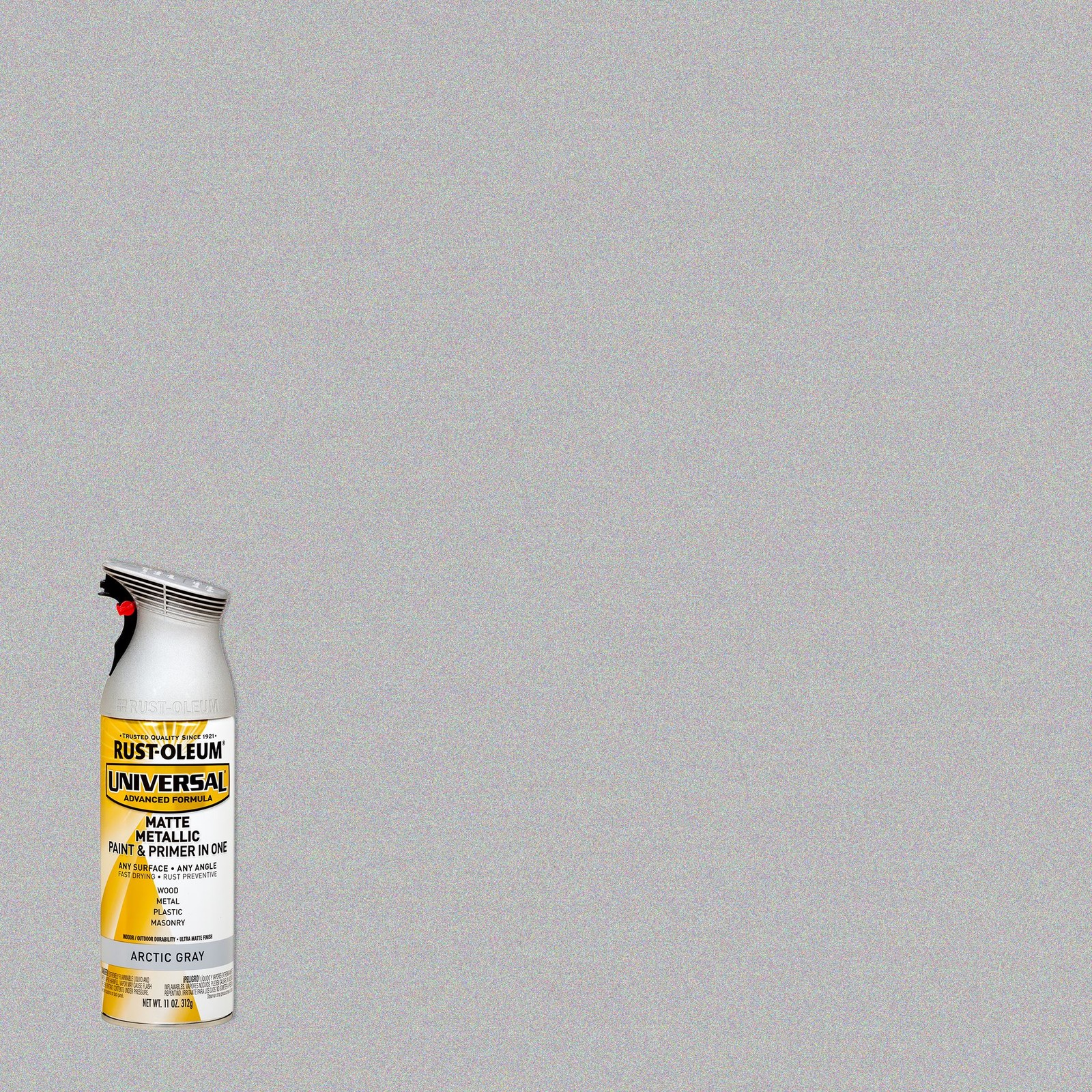 Rust-Oleum Universal Premium Matte Metallic Spray Paint, 11oz Arctic Gray-365358