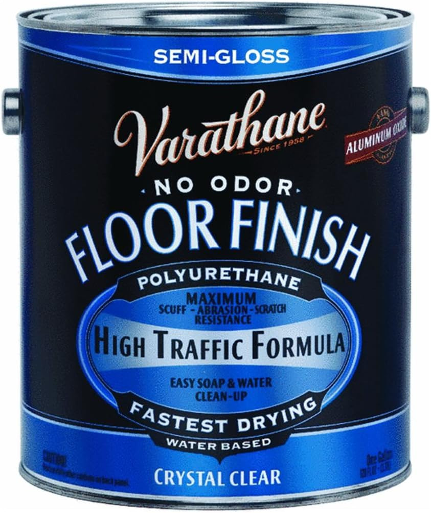 Varathane Crystal Clear Semi-Gloss Floor Finish, 1 Gallon for Durable Shine