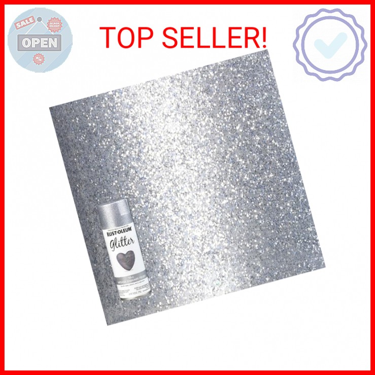 Rust-Oleum 267734 Spray Paint, Each, Silver Glitter