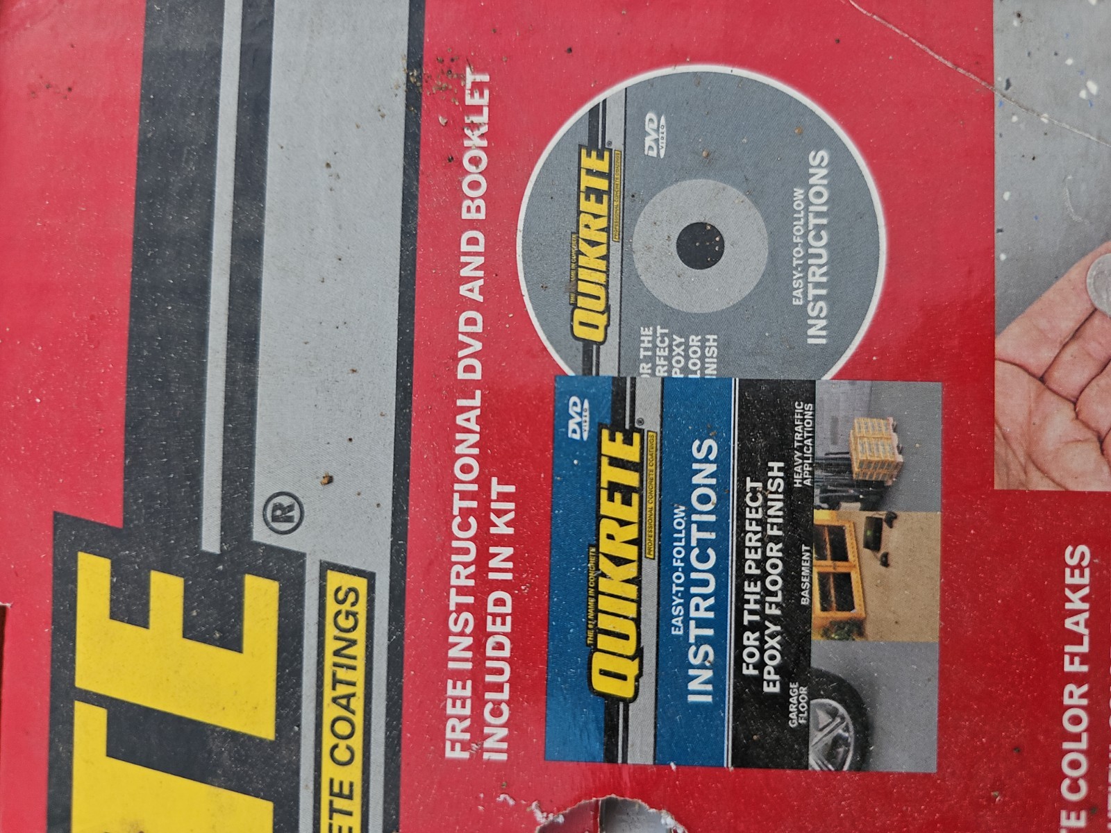 QUIKRETE Epoxy Garage Floor Coating Light Gray Color Flakes 2 Kits RAAD