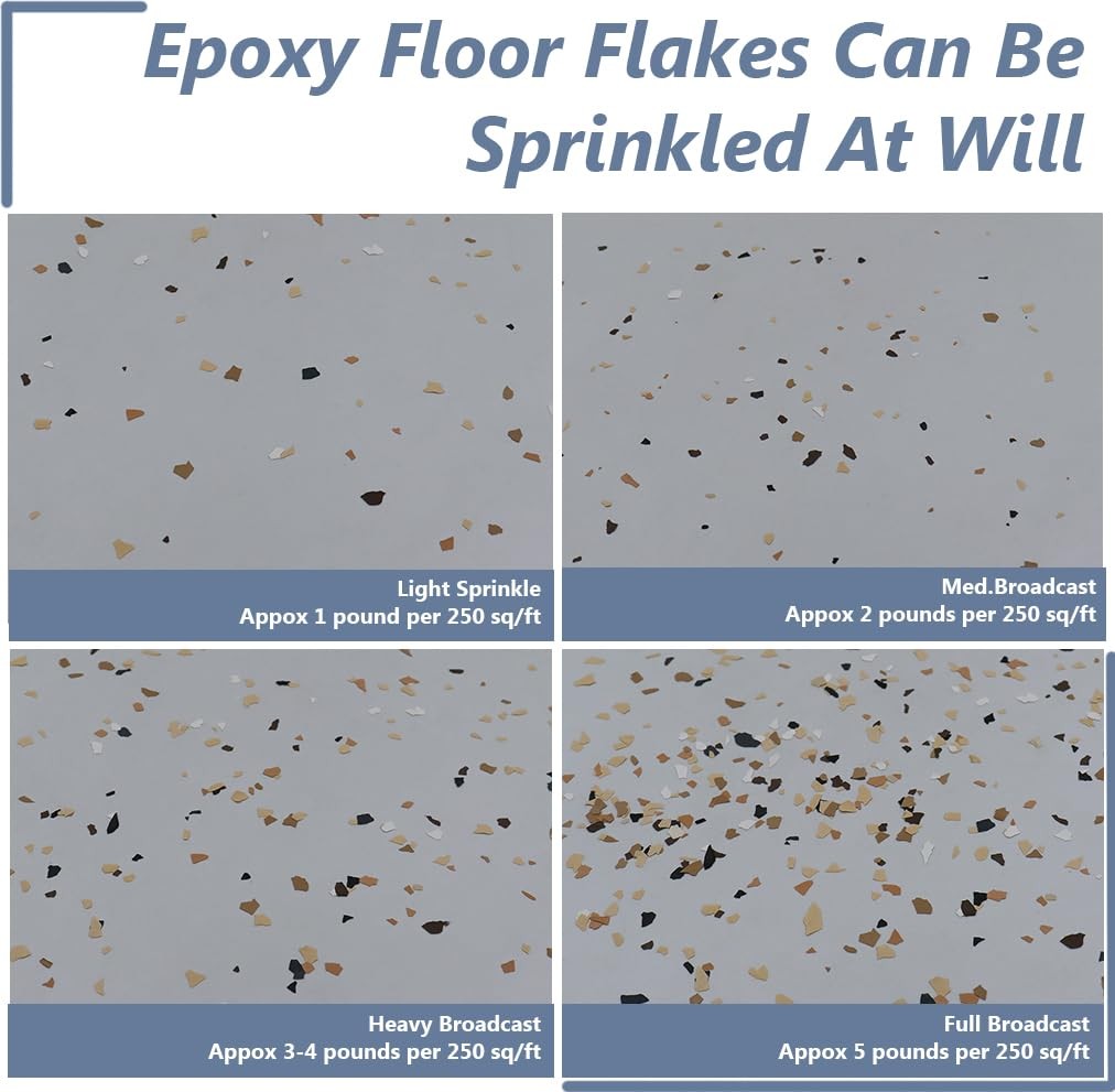 900G/2Lb Decorative Color Chips Epoxy Floor Flakes Garage Paint Kit