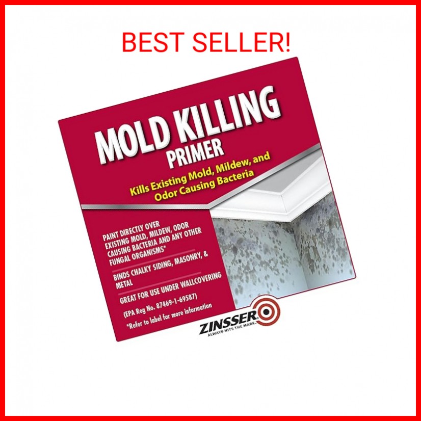 qt Zinsser 276087 White Zinsser, Mold Killing Primer Water-Based Mold Killing Pr