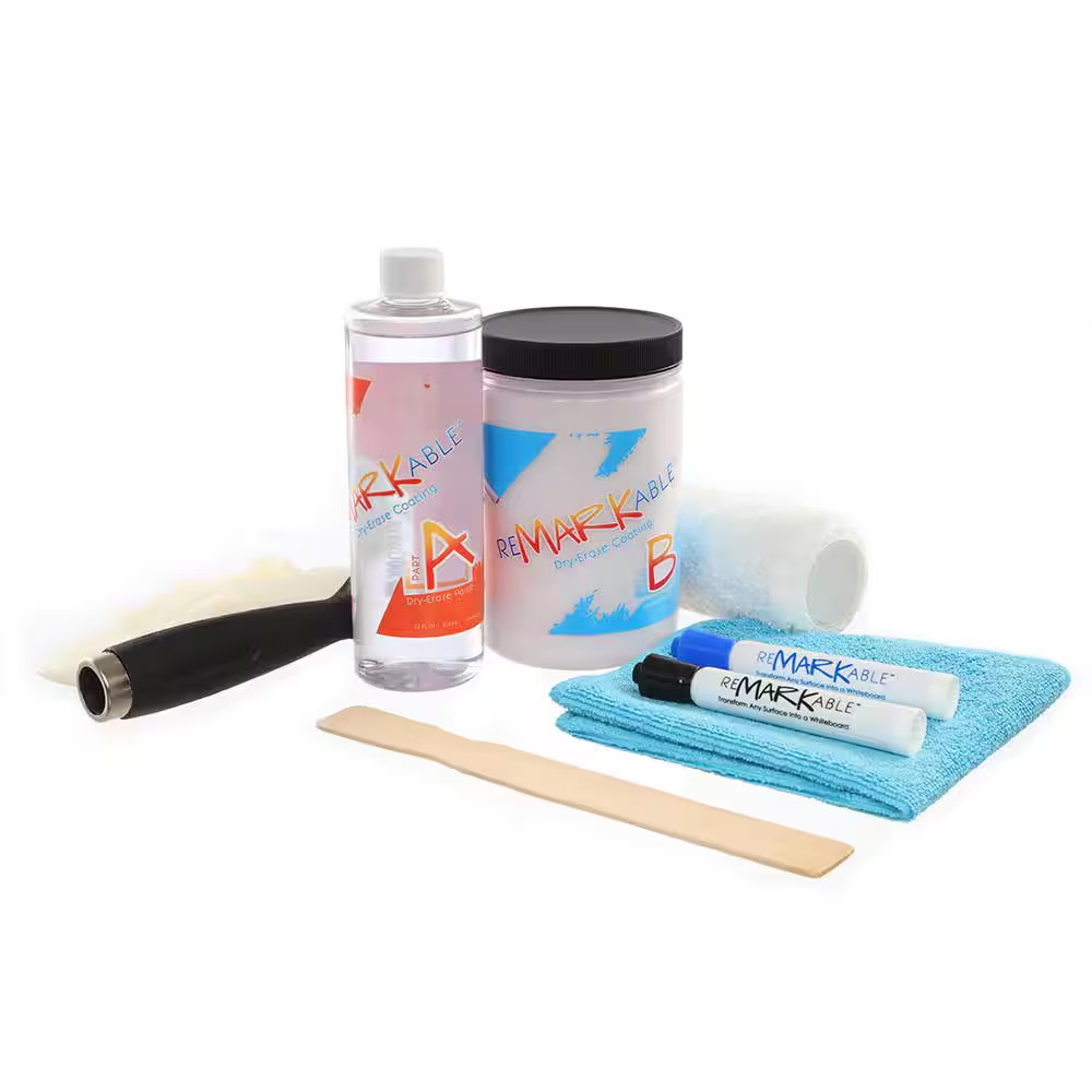 100 Sq. Ft. Clear Dry Erase Paint Kit 36 Ounce
