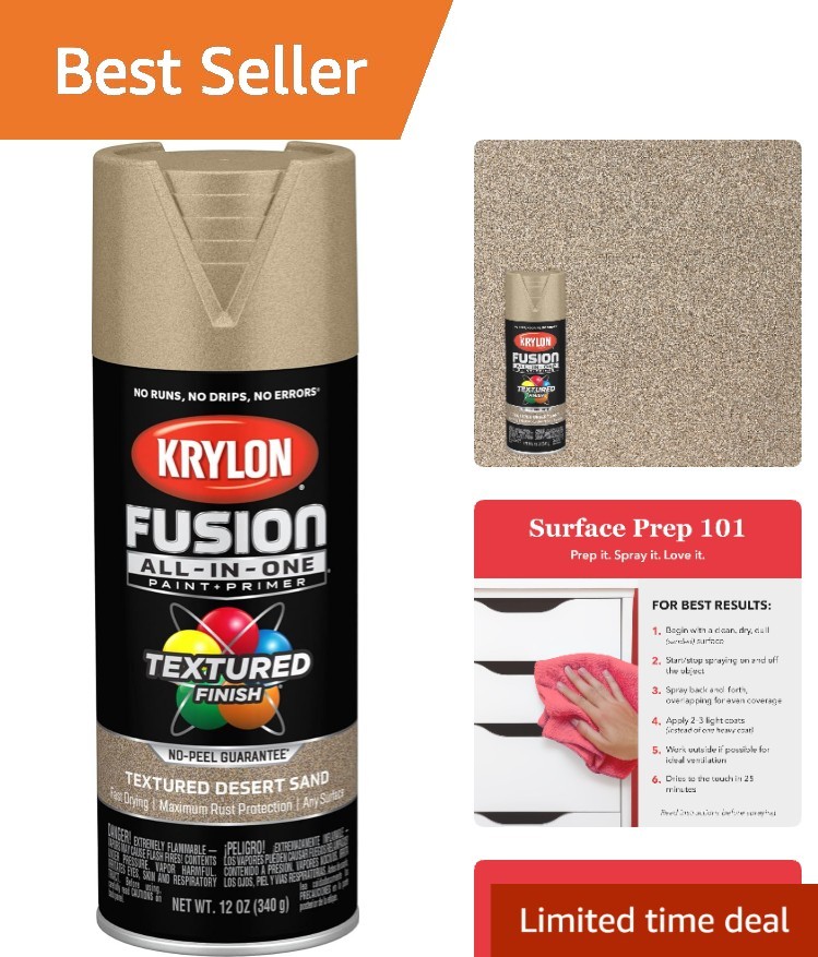 Fusion All-In-One Spray Paint, Desert Sand, 12 oz – Fast-Drying & Rust Resistant